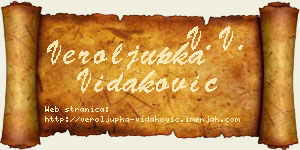 Veroljupka Vidaković vizit kartica